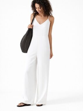 UNBRANDED | Wide-Leg V-Neck Jumpsuit